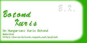 botond kuris business card